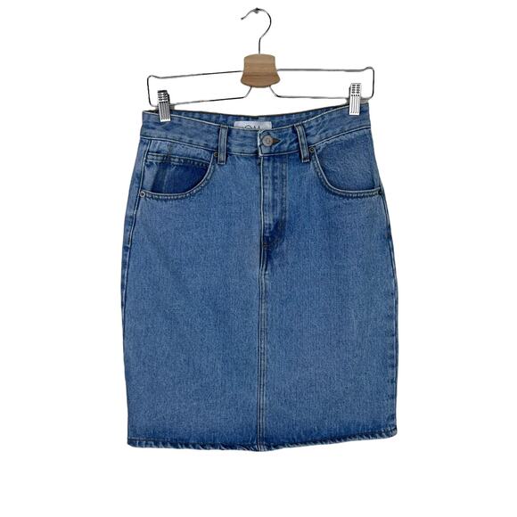Objects Without Meaning Denim Pencil Skirt Size 27 - Picture 1 of 10
